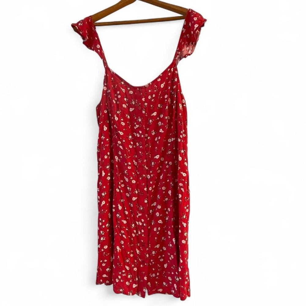 Mossimo Juniors XL Red Floral Festival Cottagecore Summer Slip Mini Skater Dress